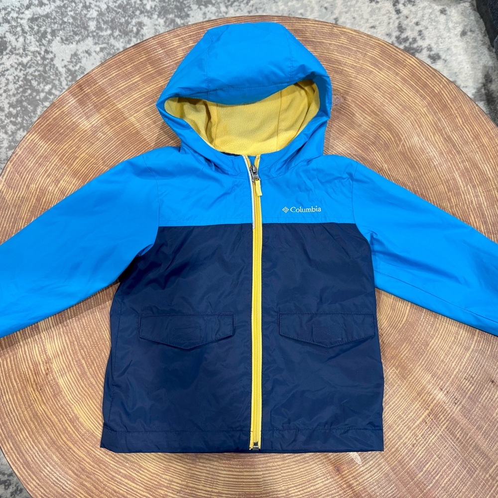 Columbia Two-Tone Blue and Gold Hooded Jacket